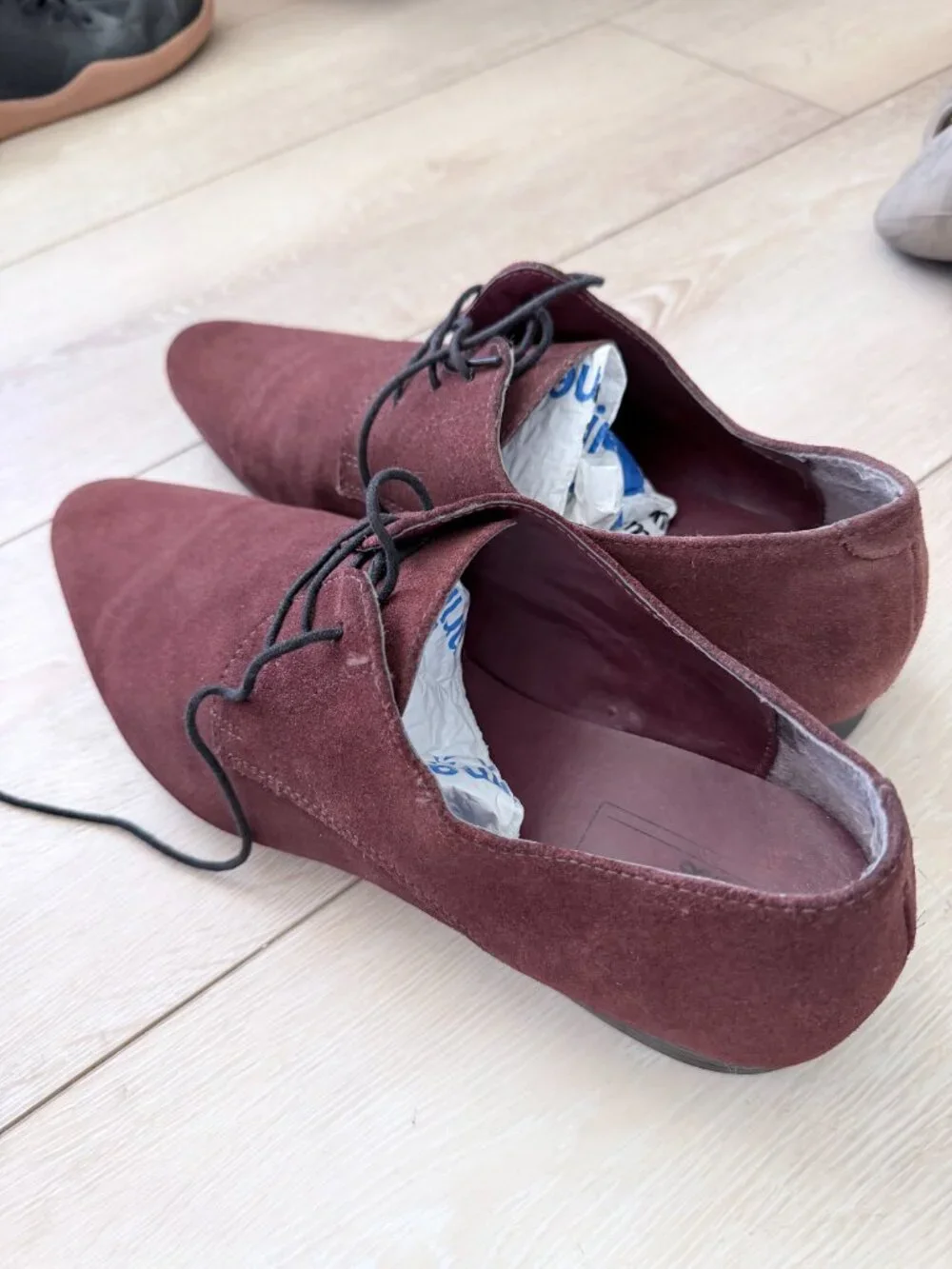 ASOS Burgundy Suede Dress Shoes Size 10.5